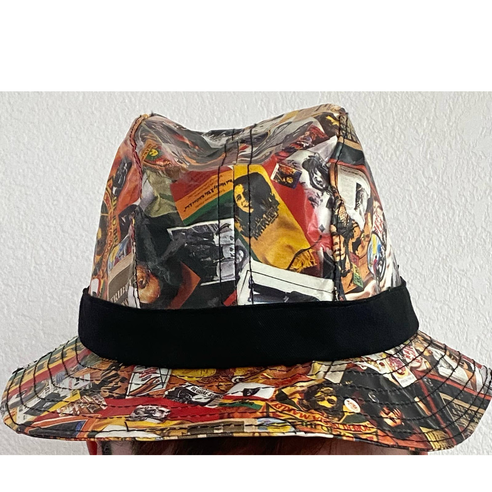 Bob Marley Hat Unique Unisex Vibrant Rasta - Fedora - Boho - Bucket